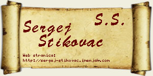 Sergej Štikovac vizit kartica